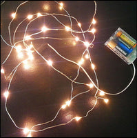 Micro LED lights warm white bulbs - battery powered table centrepiece fairy lights - Medium
