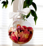 6cm Glass memory Bauble - ideal for wedding centrepiece or xmas tree