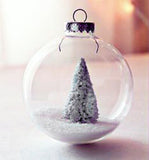 6cm Glass memory Bauble - ideal for wedding centrepiece or xmas tree