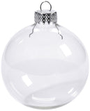 6cm Glass memory Bauble - ideal for wedding centrepiece or xmas tree