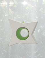 Hanging Candle Holder- Star - Outdoor/Indoor - Green