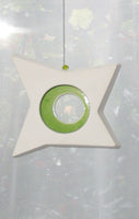 Hanging Candle Holder- Star - Outdoor/Indoor - Green