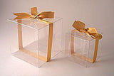 Clear Plastic PVC 5cm Cube Gift Box - Wedding Anniversary Christening Favor