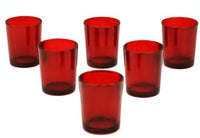 Ruby Red Shot Glass Tealight Votive  Candle Holder - Small 6.5cm