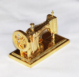 Desk Top Novelty Gold Sowing Machine Clock - Mothers day gift present xmas birthday