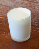 Pure White Glass Holder for Votive or Tea Light Candles - Wedding Table Decor