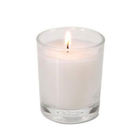 White Wax Votive Candle in Clear Glass Holder - Function Decoration Candle