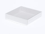 Square White Hamper Product Presentation Gift Box - 25x25x6cm deep - White with Clear Lid - Retail Product Show case