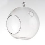 8cm Hanging Clear Glass Tealight Holder- Globe Sphere