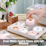 Square White Hamper Product Presentation Gift Box - 25x25x6cm deep - White with Clear Lid - Retail Product Show case