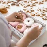 Square White Hamper Product Presentation Gift Box - 25x25x6cm deep - White with Clear Lid - Retail Product Show case