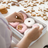 Square Hamper Product Presentation Gift Box - 20x20x8cm deep - White with Clear Lid - Retail Product Show case