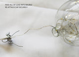 6cm Glass Bauble with LED  lights Wedding Party Xmas Event Occasion Decoration - Battery Powered