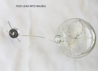 6cm Glass Bauble with LED  lights Wedding Party Xmas Event Occasion Decoration - Battery Powered