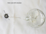 6cm Glass Bauble with LED  lights Wedding Party Xmas Event Occasion Decoration - Battery Powered