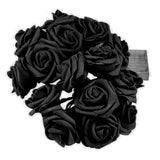 Black roses table decoration or centrepiece - 5 Metre Long battery powered string fairy lights