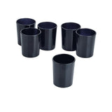 Black Glass Holder for Votive or Tea Light Candles - Wedding Table Decor