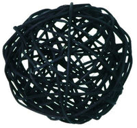 Black Cane Wicker Rattan Ball Style -5m Long Battery Powered fairy lights xmas noir gothic party event table centrepiece decoration