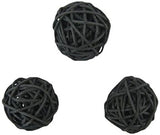 Black Cane Wicker Rattan Ball Style -5m Long Battery Powered fairy lights xmas noir gothic party event table centrepiece decoration