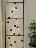 All Black Rattan Cane Wicker Balls  -LED Mains Plug Lights - 5 metre long - party event decoration