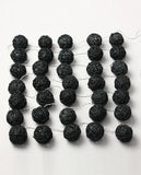 Black Cane Wicker Rattan Ball Style -5m Long Battery Powered fairy lights xmas noir gothic party event table centrepiece decoration
