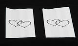 50 Pack White Cake Bag Birthday Wedding Party Christening Lolly Cake Bags Heart Print Design - Free Post (Copy)
