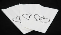 50 Pack White Cake Bag Birthday Wedding Party Christening Lolly Cake Bags Heart Print Design - Free Post (Copy)