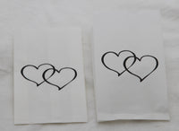 50 Pack White Cake Bag Birthday Wedding Party Christening Lolly Cake Bags Heart Print Design - Free Post (Copy)