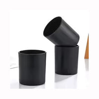 Black Glass Holder for Votive or Tea Light Candles - Wedding Table Decor