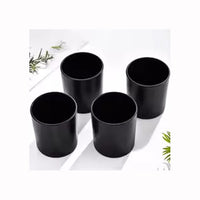 Black Glass Holder for Votive or Tea Light Candles - Wedding Table Decor