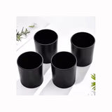 Black Glass Holder for Votive or Tea Light Candles - Wedding Table Decor