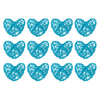 Turquoise Blue Rattan Heart -LED Mains Plug Lights - 5 metre long - Romantic Valentines Wedding Decoration Gift