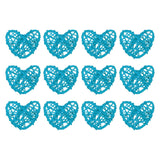 Turquoise Blue Rattan Heart -LED Mains Plug Lights - 5 metre long - Romantic Valentines Wedding Decoration Gift