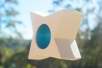 Hanging Tealight Candle Holder- Star - Outdoor/Indoor - Blue n White - Outdoor garden decor