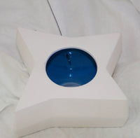 Hanging Tealight Candle Holder- Star - Outdoor/Indoor - Blue n White - Outdoor garden decor