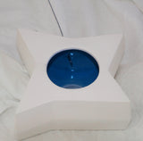 Hanging Tealight Candle Holder- Star - Outdoor/Indoor - Blue n White - Outdoor garden decor