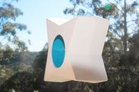 Hanging Tealight Candle Holder- Star - Outdoor/Indoor - Blue n White - Outdoor garden decor