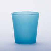 Frosted Turquoise Shot Glass Tealight Votive  Candle Holder - 6.5cm Tall