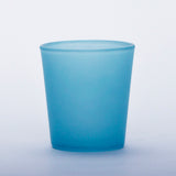 Frosted Turquoise Shot Glass Tealight Votive  Candle Holder - 6.5cm Tall