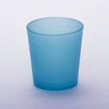 Frosted Turquoise Shot Glass Tealight Votive  Candle Holder - 6.5cm Tall