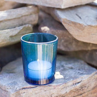 Navy Dark Blue Shot Glass Tealight Votive  Candle Holder - 6.5cm High - Party Decoration Homeware