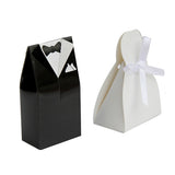 Bride Dress & Groom Tuxedo Bomboniere Favor Wedding Gift  Box & Name Card Holder