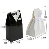 Bride Dress & Groom Tuxedo Bomboniere Favor Wedding Gift  Box & Name Card Holder