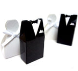 Bride Dress & Groom Tuxedo Bomboniere Favor Wedding Gift  Box & Name Card Holder