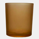 Chocolate Brown Frosted Glass Tea Light Shot Glass Candle Holder - 6.5cm tall