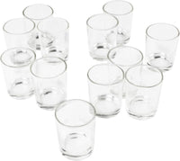 Clear Shot Glass Tea Light Votive Candle Holder - 6.5cm High - Wedding Dinner Party Decoration Homeware
