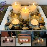 Clear Shot Glass Tea Light Votive Candle Holder - 6.5cm High - Wedding Dinner Party Decoration Homeware