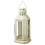 Cream Metal Lantern 21cm - Indoor Outdoor Decor - Wedding Party - Homeware