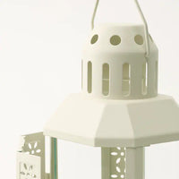 Cream Metal Lantern 21cm - Indoor Outdoor Decor - Wedding Party - Homeware
