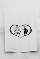 50 Pack White Cake Bag Birthday Wedding Party Christening Lolly Cake Bags Dancing Bride n Groom - Free Post